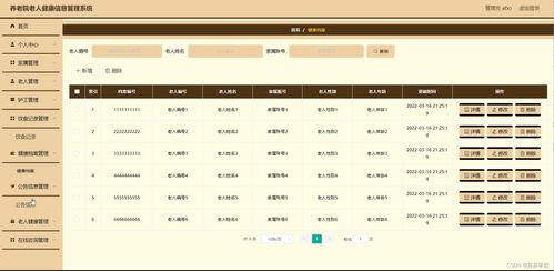 基于SSM框架的養(yǎng)老院老人健康信息管理系統(tǒng)設(shè)計與實現(xiàn)